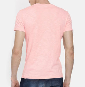 Camiseta de Hombre al por Mayor de Alta Calidad, Lisa, Informal, con Logotipo Personalizado, Manga Regular, Estilo Hip Hop, Diseño Estampado Sólido, Antiarrugas - Product Image 4