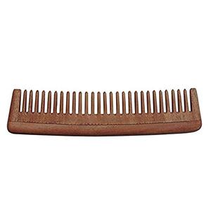 Peigne en bois de Neem pour la croissance des cheveux, peigne en bois fait à la main anti-pelliculaire pour hommes et femmes, marron - Product Image 6