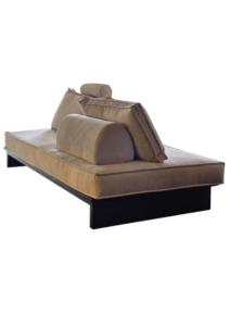 Sofá Cama de Jardín Moderno y Duradero de Dos Plazas con Cojín Tapizado y Estructura de Madera para Patio o Villa - Product Image 3