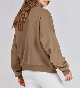 <b>Women's</b> Half <b>Zip</b> Pullover <b>Womens</b> Sweatshirts Long Sleeve Oversized Fleece Half <b>Zip</b> Crop Hoodies Girls Fall Pullover Crop Hoodie - Product Image 2