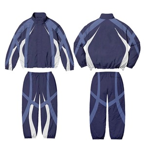 custom windbreaker tracksuit wholesale nylon 2 piece <b>jacket</b> pants men <b>women</b> streetwear windbreaker tracksuit - Product Image 1