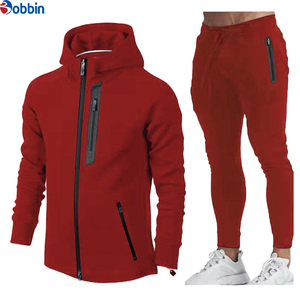 Conjunto de Sudadera con Capucha y Pantalones Deportivos Personalizados, Cómodos, de Tela Gruesa, con Cierre y Estampado, para Hombre, Ropa de Entrenamiento, 2 Piezas - Product Image 4