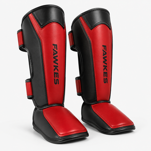 Rodilleras Fawkes Blancas y Azul Marino de PU Ajustables para Artes Marciales, Equipo de Protección Transpirable y Ligero con Marco Metálico para Adultos - Product Image 4