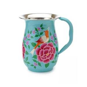 Jarra de agua de cobre con diseño martillado, elegante y moderna, de un galón, para catering y servicio de café. - Product Image 4