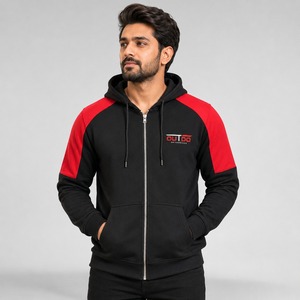 Sweat à capuche zippé décontracté pour homme, en mélange de coton premium, respirant, intérieur doux, fermeture éclair intégrale sur le devant, coupe confortable, vêtement quotidien - Product Image 1