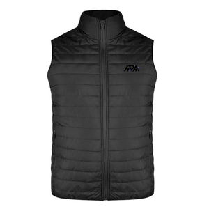 Gilet matelassé sportif coupe-vent et hydrofuge noir pour homme, col montant, fermeture éclair, sans manches, vêtement d'extérieur d'automne ODM - Product Image 3