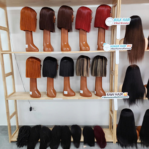 Combo 5 <b>bob</b> <b>wigs</b> Bone Straight 10 inches Virgin Vietnamese Hair <b>Wig</b> for Women Glueless Lace 2x6 Closure Colorful Hair - Product Image 2