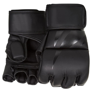 Half Finger PU Training Gloves with Adjustable Hook-and-Loop Wrist <b>Strap</b> Lightweight for Boxing & MMA Unisex - Product Image 6