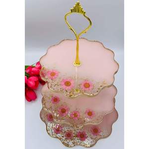 Support à gâteau en résine écologique de qualité supérieure, compatible lave-vaisselle, idéal pour la présentation de gâteaux d'anniversaire, la décoration de tables de mariage et les desserts - Product Image 1