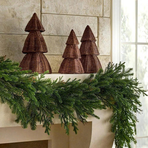 Decorative Handwoven Rattan Christmas <b>Tree</b> Handmade Festive Shelf And Desk Decor From Vietnam - Product Image 4