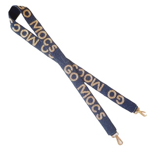 Correa de monedero con cuentas de diseño Go Mocs, correas de bolsa de cuentas de semillas de oro blanco personalizadas, correa de cuentas personalizada para bolsos - Product Image 1