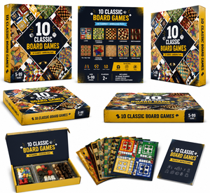 Ensemble de 10 jeux de société traditionnels dans une boîte en carton - Collection de jeux familiaux |   Achat en gros - Product Image 3