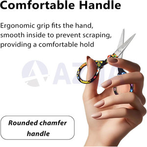 Professional Stainless Steel <b>Floral</b> Pattern Embroidery <b>Scissors</b> With Sharp Fine Tips For Sewing Craft Needlework - Product Image 4