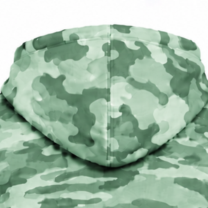 Sweat à capuche camouflage vert menthe pour homme, imprimé personnalisé, avec poche kangourou, manches longues, décontracté, streetwear d'extérieur - Product Image 4
