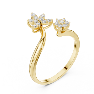 GLIMORA Bague de mariage en or véritable 10 carats avec halo Moissanite Fine Jewelry - Product Image 6