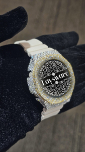 Reloj de Lujo Premium con Cuarzo ETA, Diamantes Moissanite VVS, Bisel Esculpido, Correa de Goma de Color, Analógico, Resistente al Agua 20BAR - Product Image 5