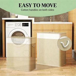 Cesto per Bucato in Bambù Naturale, Cesto in Vimini per Pratico Organizzazione Domestica - Product Image 3