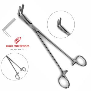 Pinza Renal Joven Curva con Dientes Longitudinales de Acero Inoxidable Quirúrgico 20 23 26 cm para Urología y Cirugía Renal - Product Image 1