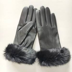 Guantes de cuero para mujer, para invierno, para exteriores, de Pakistán, guantes térmicos de cuero para conducir, para vestir, a la moda. - Product Image 2