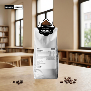 Café moulu Arabica pur torréfié foncé 1kg en sachet à soufflet Fournisseur en gros - Product Image 5