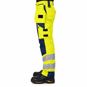 Pantalon de travail haute visibilité pour la sécurité routière, léger, avec bandes réfléchissantes, fermetures éclair aux jambes, cordon de serrage, équipement de pluie haute visibilité du Pakistan - Product Image 4