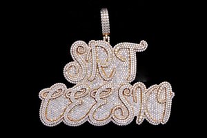 Colgante de Lujo Hip Hop con Diamantes Moissanite VVS de Plata de Ley 925 Bañada en Rodio, Brillante y con Incrustaciones de Diamantes, Ideal para Regalo - Product Image 3