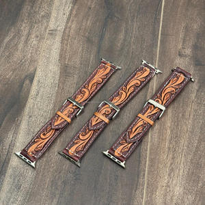 Bracelets de montre en cuir usiné à la main à faible taux en gros d'usine broches à dégagement rapide bracelets de montre de remplacement en cuir de vachette faits à la main - Product Image 4