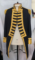 Veste Hussar Napoléon pour homme, long manteau brodé à la main, style vintage, vestes pour homme à l'ancienne
