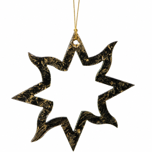 Metal Christmas <b>Star</b> Ornament | Black <b>Hanging</b> <b>Star</b> Tree Decoration | Holiday Decor - Product Image 1