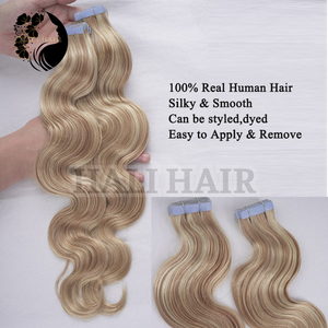 Wholesale 100g Single Weft Vietnamese Remy <b>Body</b> Wave Tape <b>Hair</b> Extensions Highest Grade All Colors Dyed for a Stylish Look! - Product Image 3