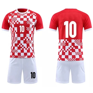 Uniforme de Fútbol de Manga Corta Transpirable de Último Diseño y Nuevo Estilo, Color Sólido de Primera Calidad al por Mayor - Product Image 1