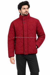 Race Ready Industry Men's Casual <b>Blue</b> Hooded Quilted Jacket Stand Collar Single Breasted Button up Thick Winter - Product Image 3