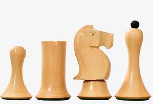 Pièces d'échecs de luxe minimalistes de style soviétique en bois d'ébène et de buis, hauteur du roi 3,7 cm, ensemble de tournoi au meilleur prix - Product Image 3
