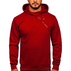 Sudadera con capucha de gran tamaño en blanco de alta calidad Logotipo de impresión personalizado Ropa de calle de algodón Sudadera con capucha esencial de moda para hombres - Product Image 3