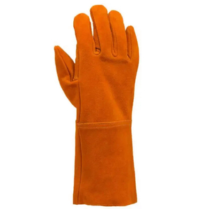 Gants de soudage en cuir de sécurité haut de gamme pour TIG, en cuir de chèvre pleine fleur et cuir de vachette, avec manchette de sécurité résistante à la chaleur, livraison gratuite - Product Image 4