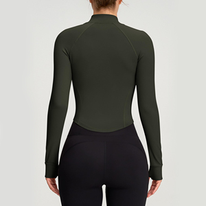 New <b>Yoga</b> <b>Jacket</b> for Workout and Fitness Women Stretch Fabric with Thumb Holes Designed for Running Gym and Outdoor Sports - Product Image 1