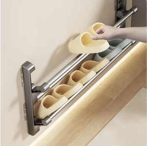 OEM/ODM Modern Bathroom Corner Plastic Slipper Storage Rack Foldable <b>Wall</b> Mounted <b>Shoe</b> <b>Holder</b> for Shower Door Back Use - Product Image 2