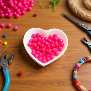 ILAN Perline 8mm Rosa Scuro per Gioielli e Artigianato - Product Image 3