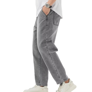 Jeans para Hombre, Corte Regular, Color Negro, Slim Fit, Pantalones Vaqueros Rectos, Casuales, con Logotipo y Diseño Personalizados, Precio Bajo - Product Image 3
