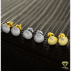 Pendientes de Diamantes Cultivados en Laboratorio VVS Brillantes, Plata de Ley 925 Chapada en Oro, Joyería de Lujo Inspirada en la Fe - Product Image 3