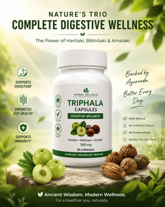 Cápsulas de Triphala 500 mg, Suplemento Herbal para el Bienestar Digestivo y el Crecimiento del Cabello, para Niños, 60 Cápsulas Vegetarianas, Fórmula Ayurvédica Propia - Product Image 3