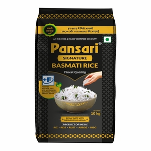 Riz Basmati à grains longs séchés PANSARI SIGNATURE 10KG - Product Image 1