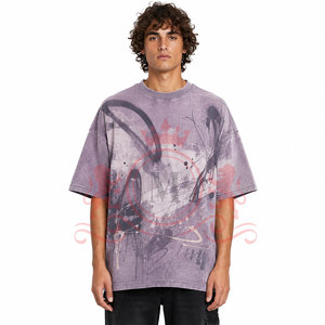 Camiseta Oversize con Hombros Caídos y Efecto Desgastado, con Acabado Premium Lavado para un Look Casual y Cómodo para el Día a Día - Product Image 4