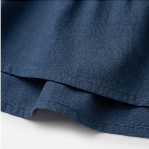 Jupe courte à taille élastique pour femmes, couleur unie, volants, style décontracté, 100% polyester, à porter en toutes saisons - Product Image 6