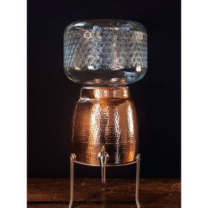 Antique Finish Copper Water <b>Cooler</b> with Leakproof Tap for Luxury Dining Setup and Home Decor - Product Image 1