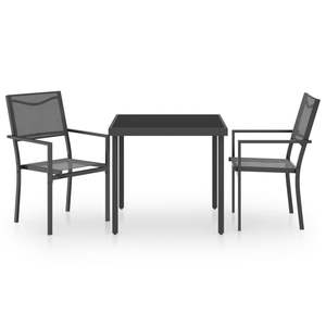 Conjunto de Comedor para Exteriores en Negro y Antracita, Muebles de Patio Elegantes para Entretenimiento al Aire Libre - Product Image 2