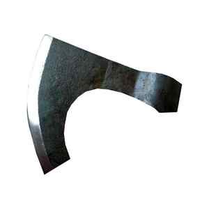 Hache à double lame viking forgée à la main, en acier à haute teneur en carbone, acier Damas et manche en bois, pour usage extérieur - Product Image 1