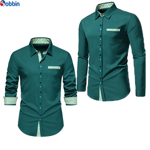 เสื้อเชิ้ตผู้ชายลำลองคุณภาพพรีเมียม พิมพ์ลายหลากสี แขนยาว ผ้าฝ้าย 100% ดีไซน์สวยหรู - Product Image 4