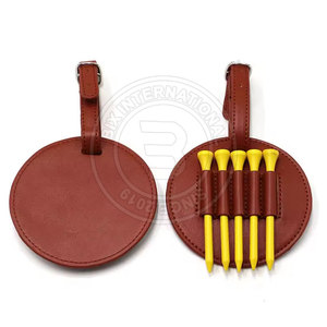 Porta tees de golf de material de cuero ligero y fácil acceso para almacenamiento de equipo deportivo - Product Image 4