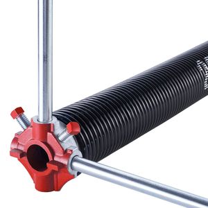 Coppia di Molle a Torsione per Porte da Garage, Rivestite in Nero, 0,225 X 2 X 27 Pollici, 16000 Cicli, Elettroforesi, Ricambio per Garage Esistenti - Product Image 1